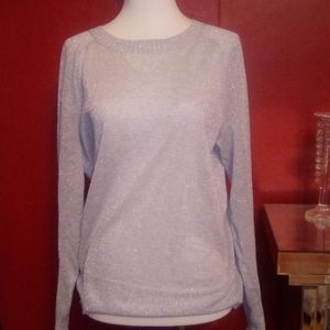 J Crew sheer lightweight silver sparkle